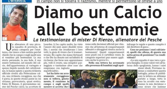Coronavirus e sport, parla Mister Di Rienzo