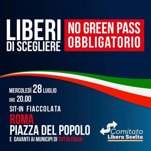 Green pass, sabato di proteste in tutta Italia contro l’obbligo: «Basta schiavitù, il Covid è una truffa»