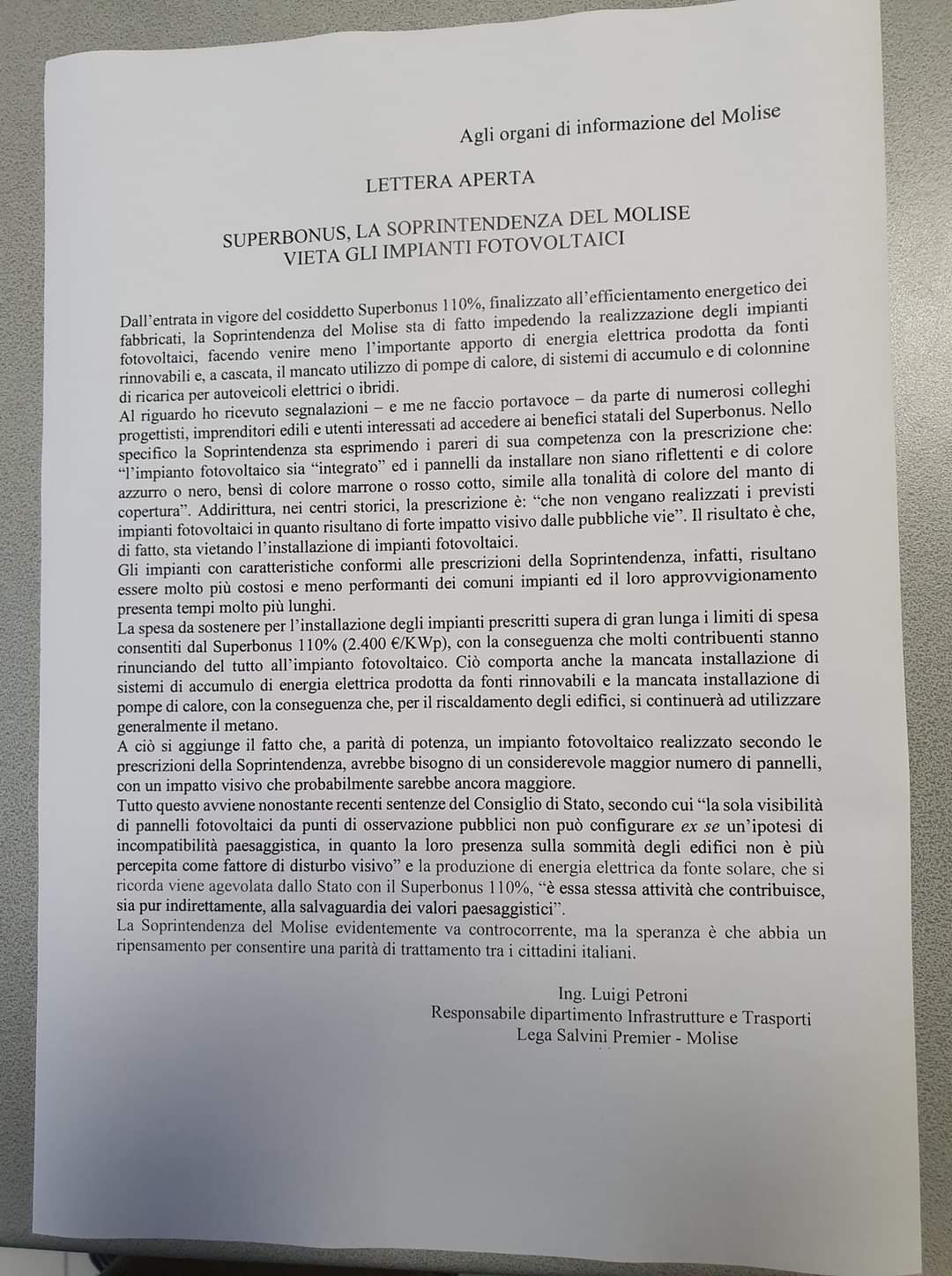 Luigi Petroni: