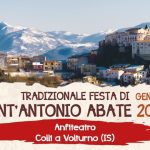 Colli a Volturno: torna la Tradizionale Festa di Sant’Antonio Abate. Appuntamento dal 12 al 17 gennaio. Edizione numero 15.