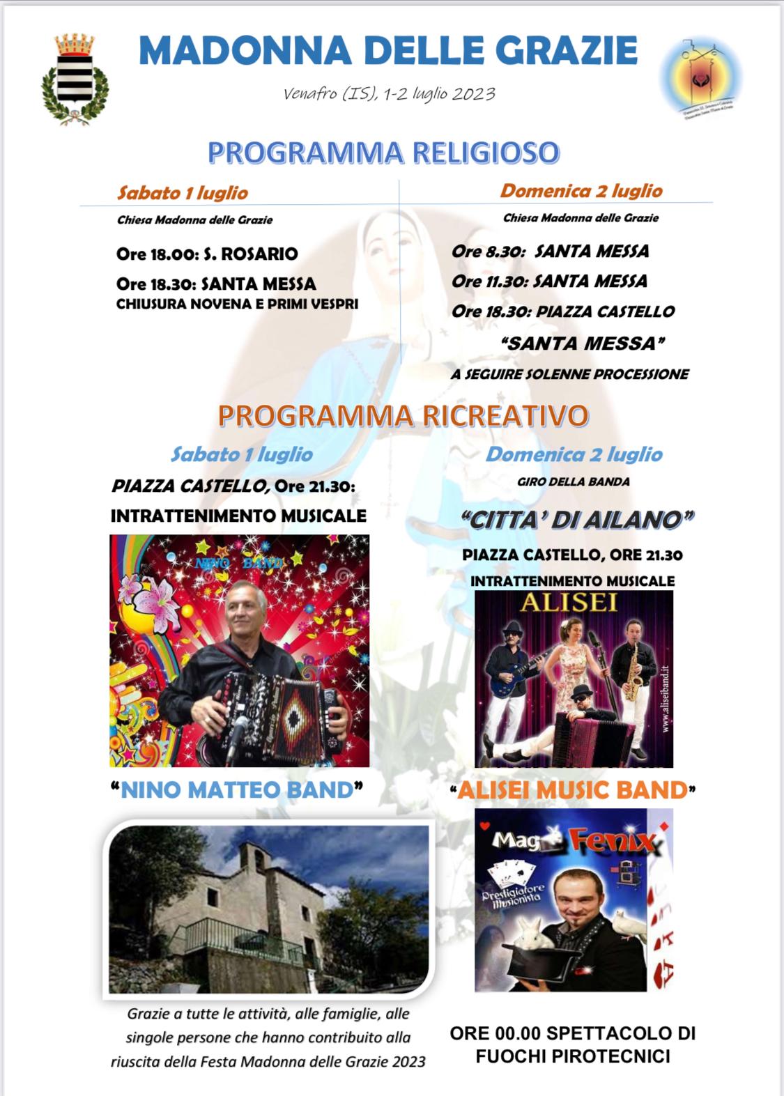 A Venafro torna la festa della Madonna delle Grazie