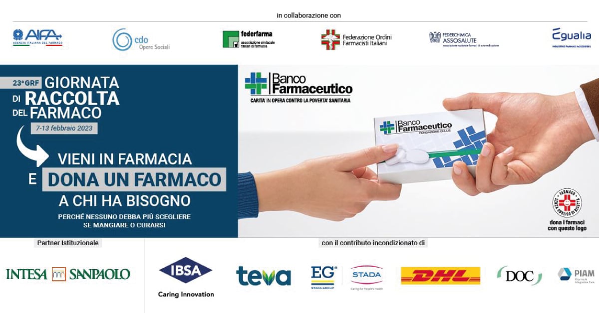 Giornata di raccolta del farmaco. Al via la settimana