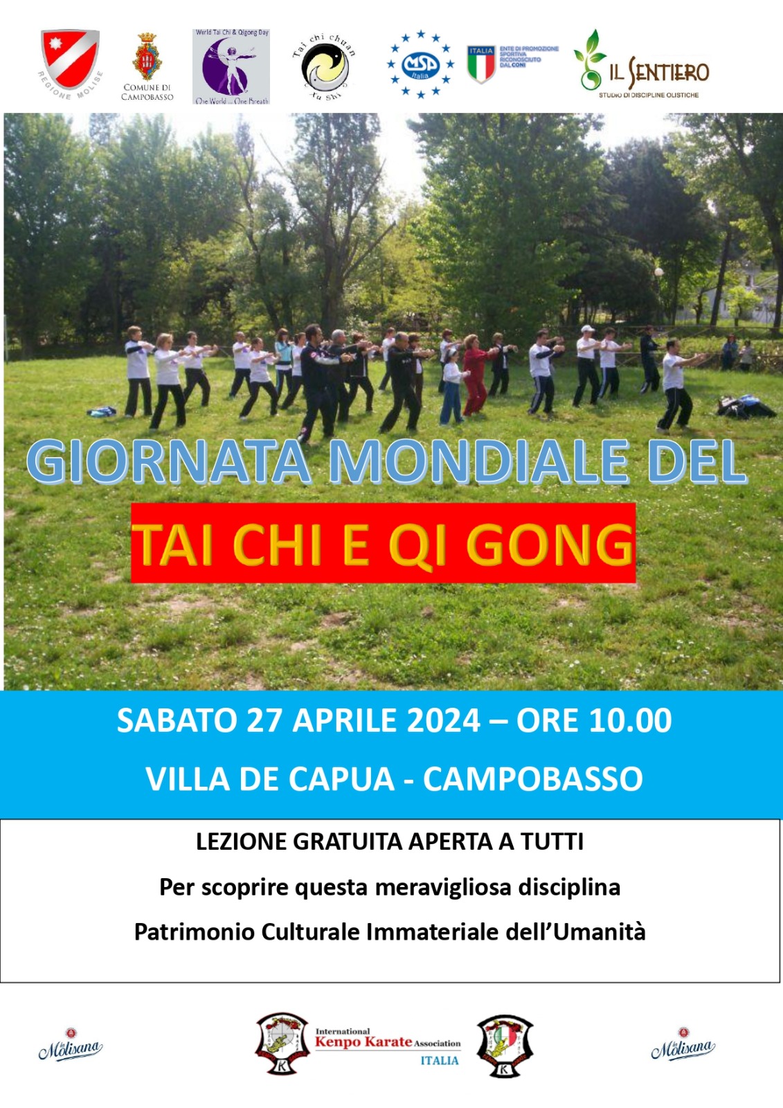 La giornata mondiale del Tai Chi e Qi Gong a Campobasso