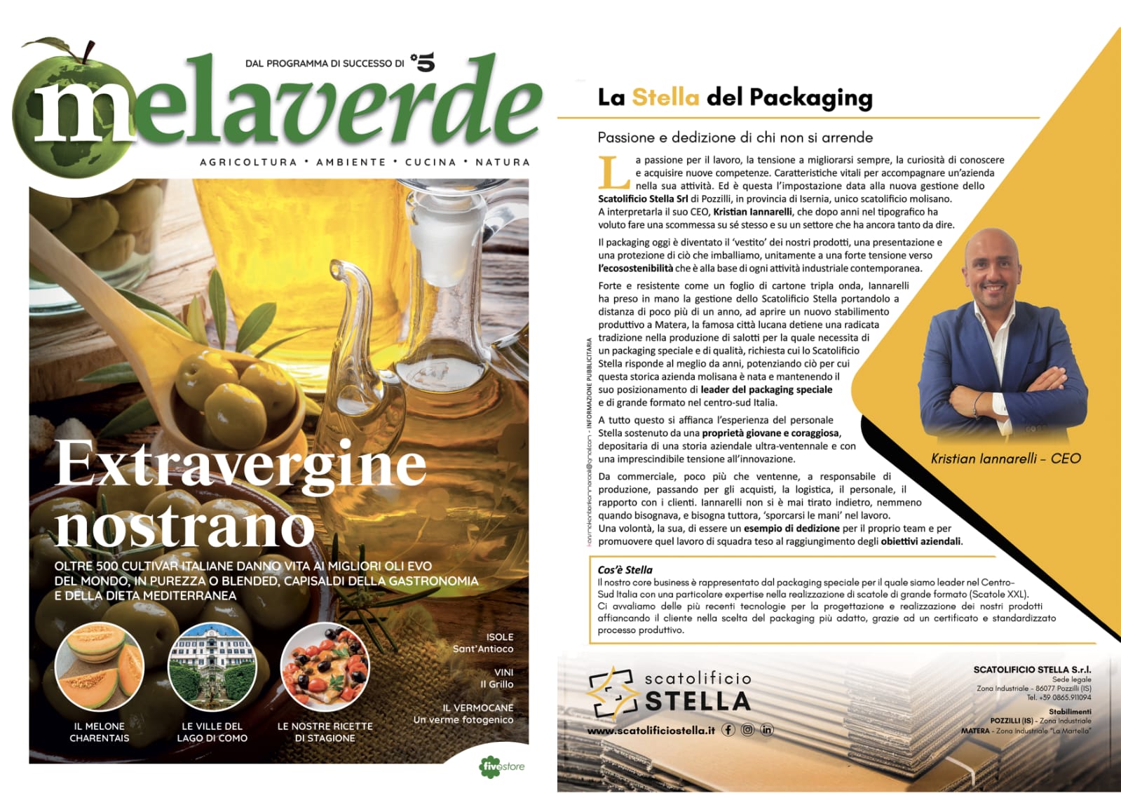 L'impegno per l'ecosostenibilità. L'impegno dello Scatolificio Stella con Karisma sulle pagine di Mela Verde Magazine