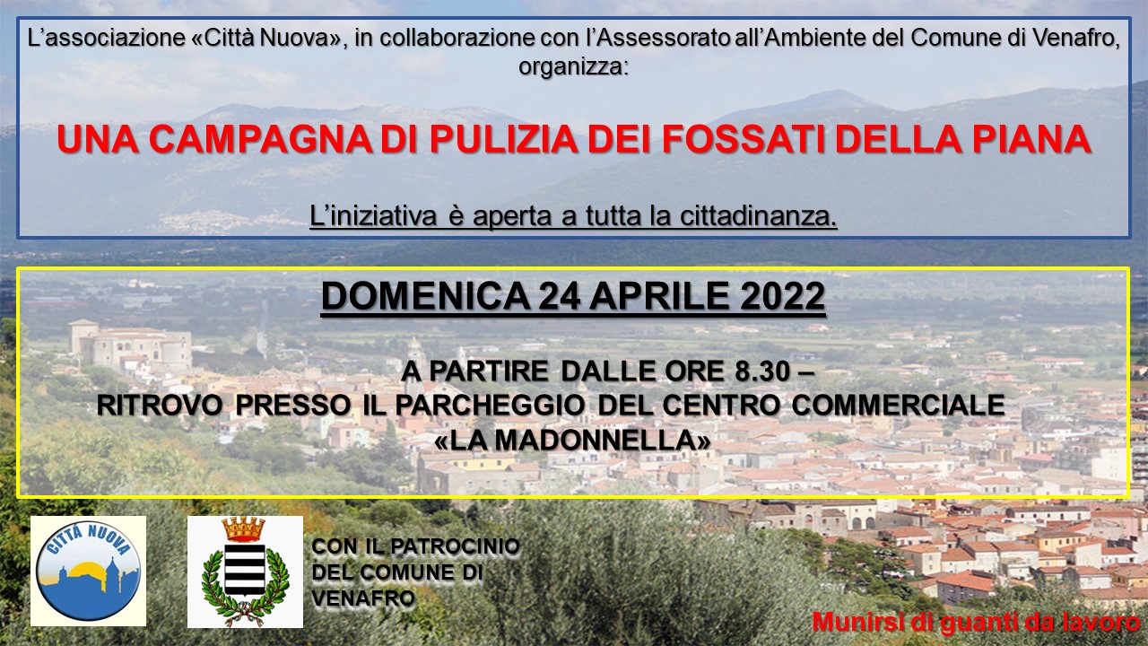Giornata ecologica a Venafro, promossa da Città Nuova