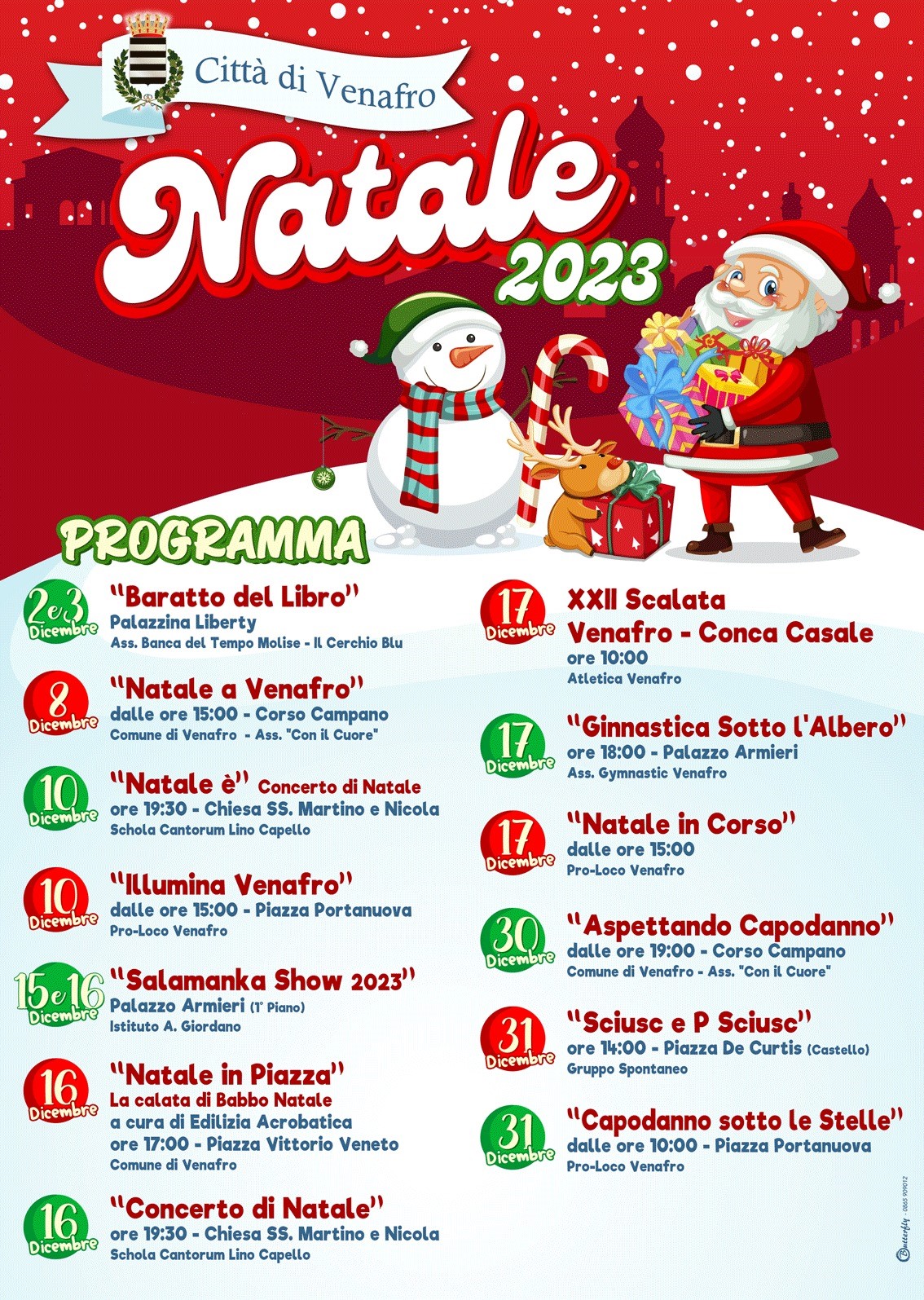 Natale a Venafro: cartellone unico tra Comune e Associazioni