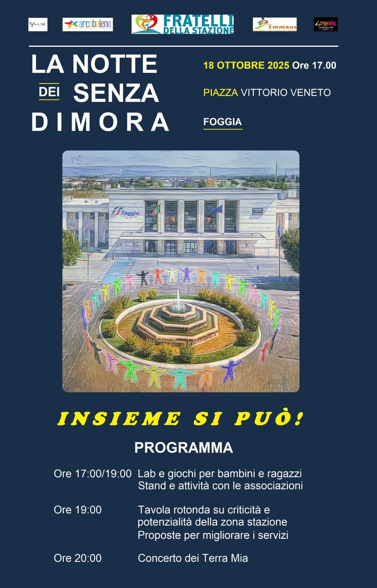 “La Notte dei Senza Dimora”. Insieme si può!