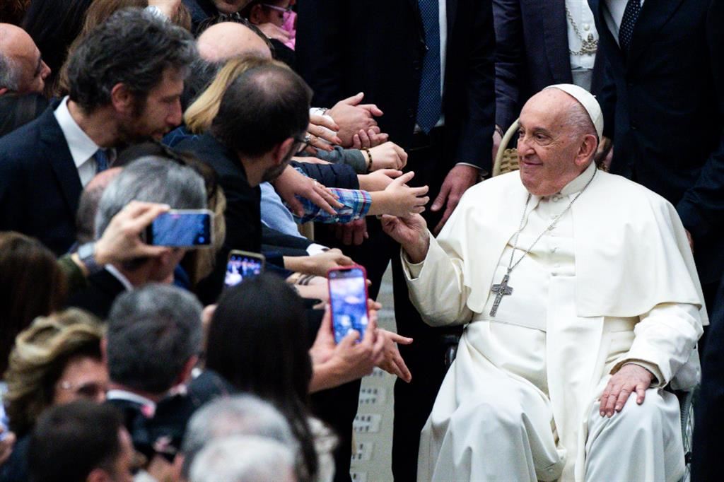 Papa Francesco incontra la Rai - ANSA