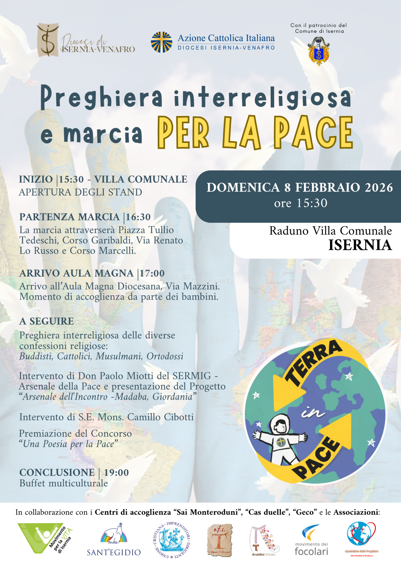 Isernia celebra la Pace: domenica 8 febbraio l’appuntamento decennale promosso dall’Azione Cattolica