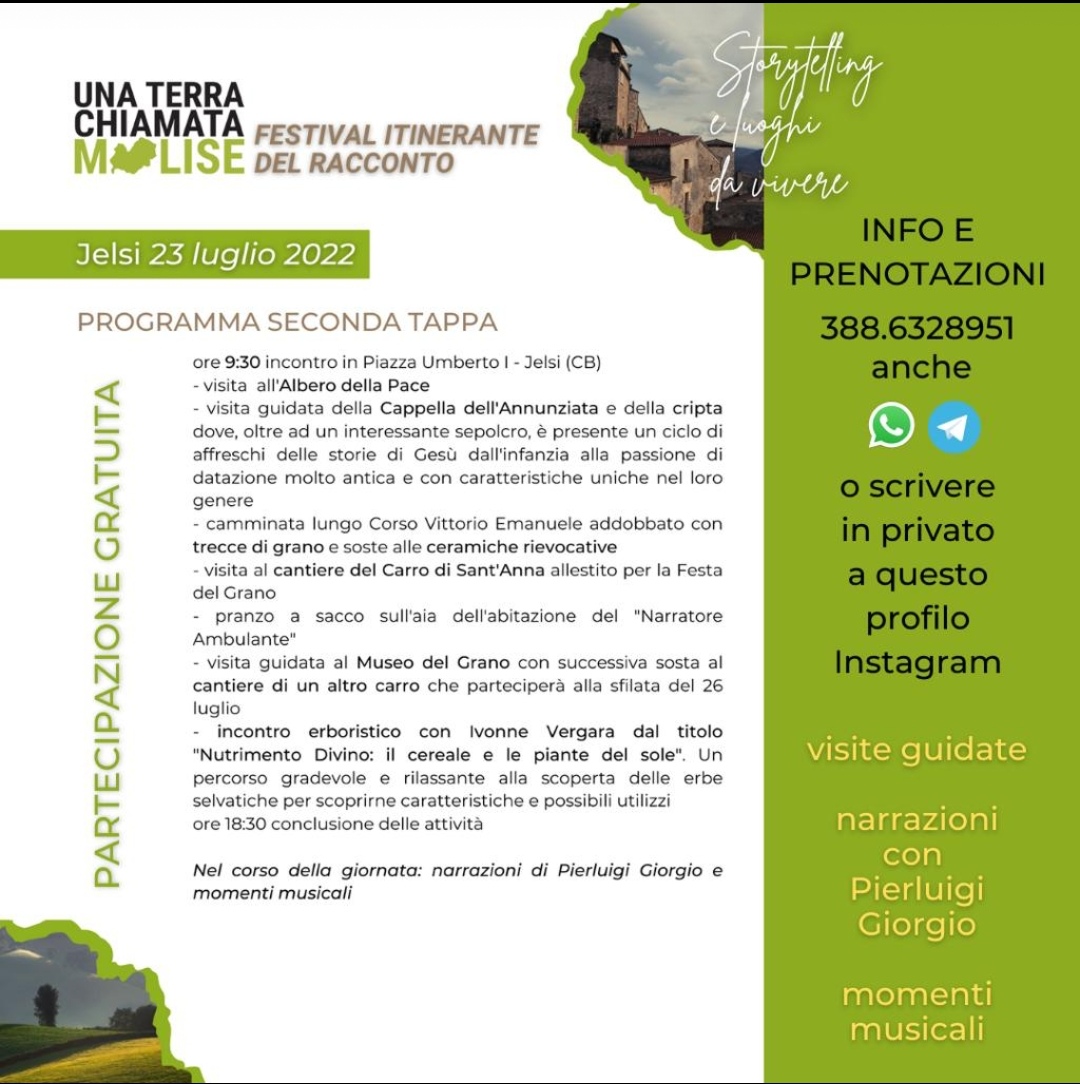 Una Terra chiamata Molise. Tutto pronto per la seconda tappa.