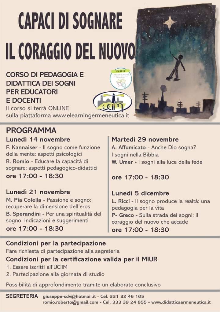 Capaci di sognare il coraggio del nuovo. Corso Online