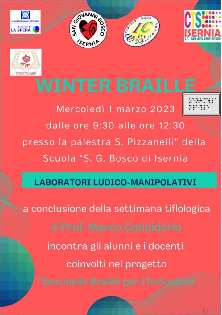 “Settimana della Tiflologia”. Evento conclusivo alla San Giovanni Bosco di Isernia
