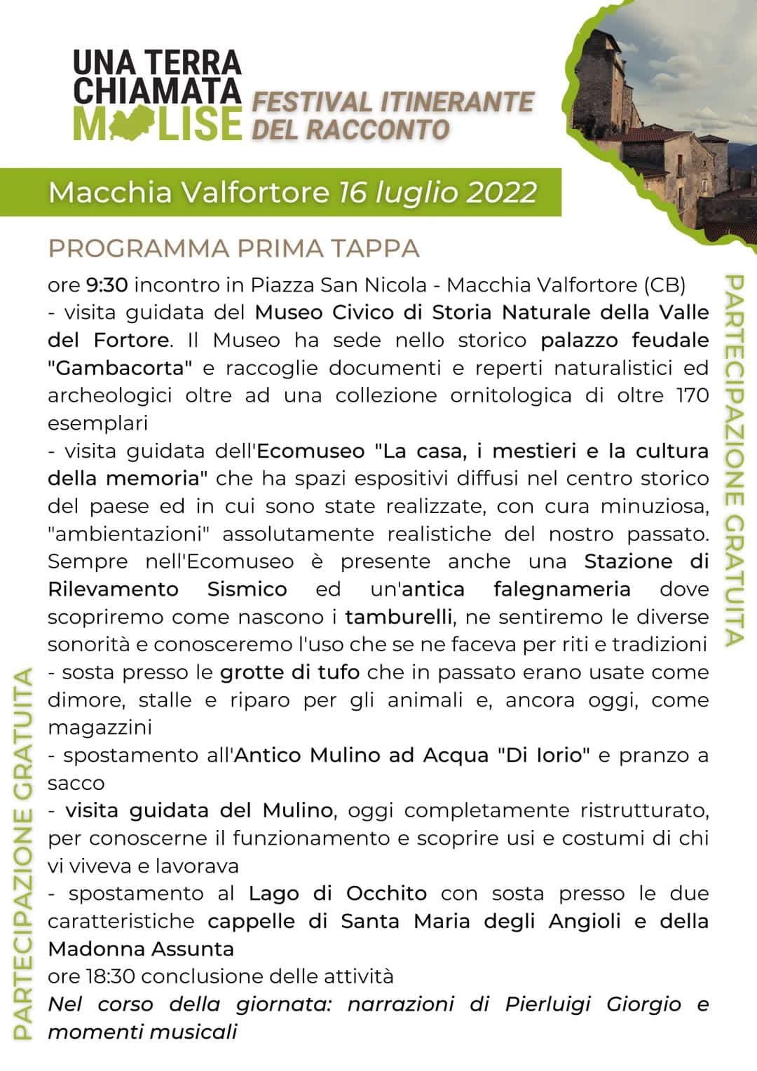 Una terra chiamata Molise. Tutto pronto per il Festival itinerante del racconto