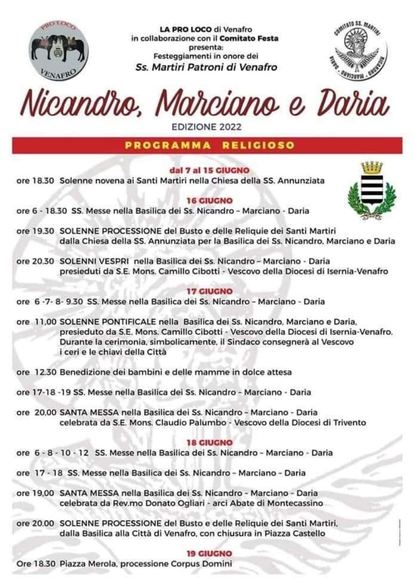 Sciogliam di lode un cantico... i tre giorni santi di Venafro