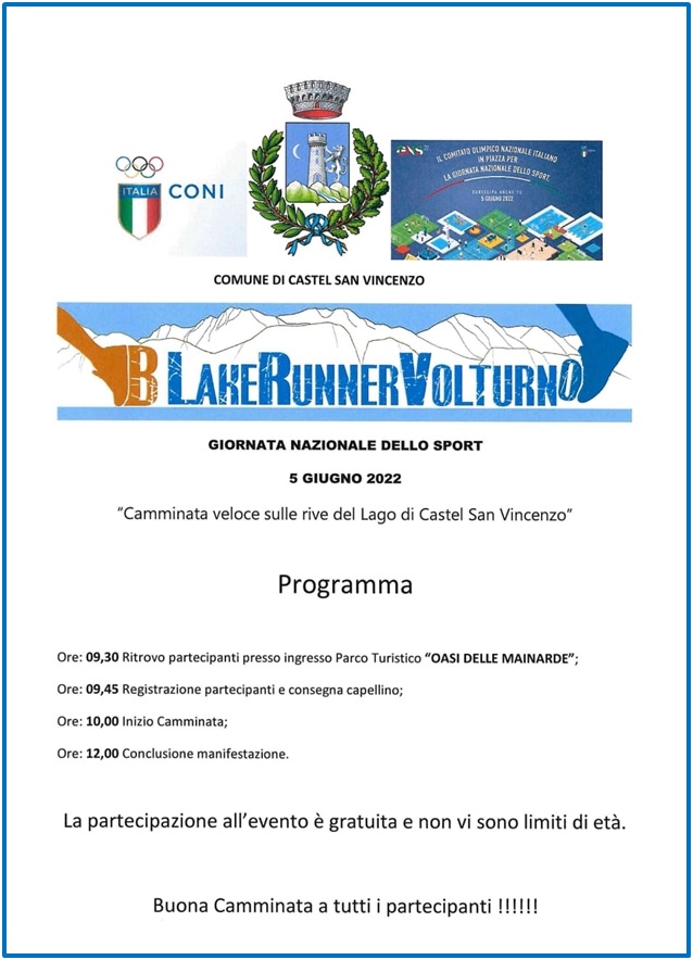 B-Lake Runner Volturno, si riparte con un nuovo entusiasmo