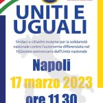 Autonomia differenziata. Il 17 a Napoli la prima manifestazione per dire NO