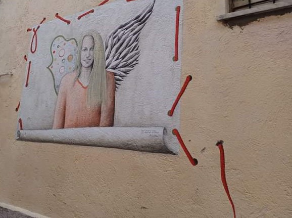 Michele Fattore, Tra cielo e terra sul muro del ricordo