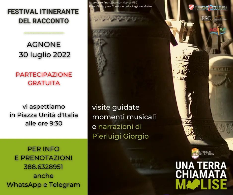 Una Terra chiamata Molise. Il Festival del racconto arriva ad Agnone: lì dove nascono le campane