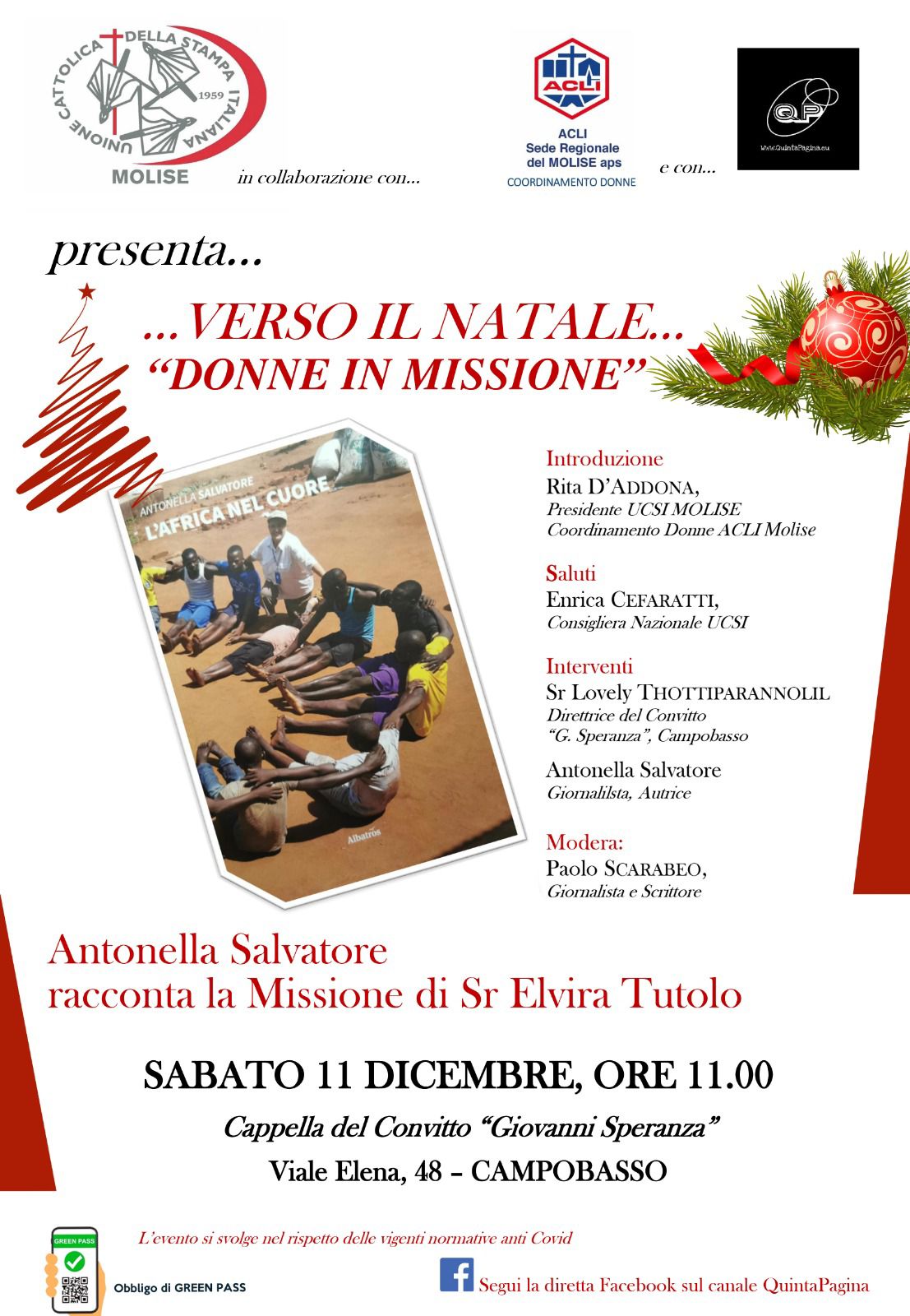 Natale. Donne e Missione, iniziativa di solidarietà per missioni nel Centrafrica