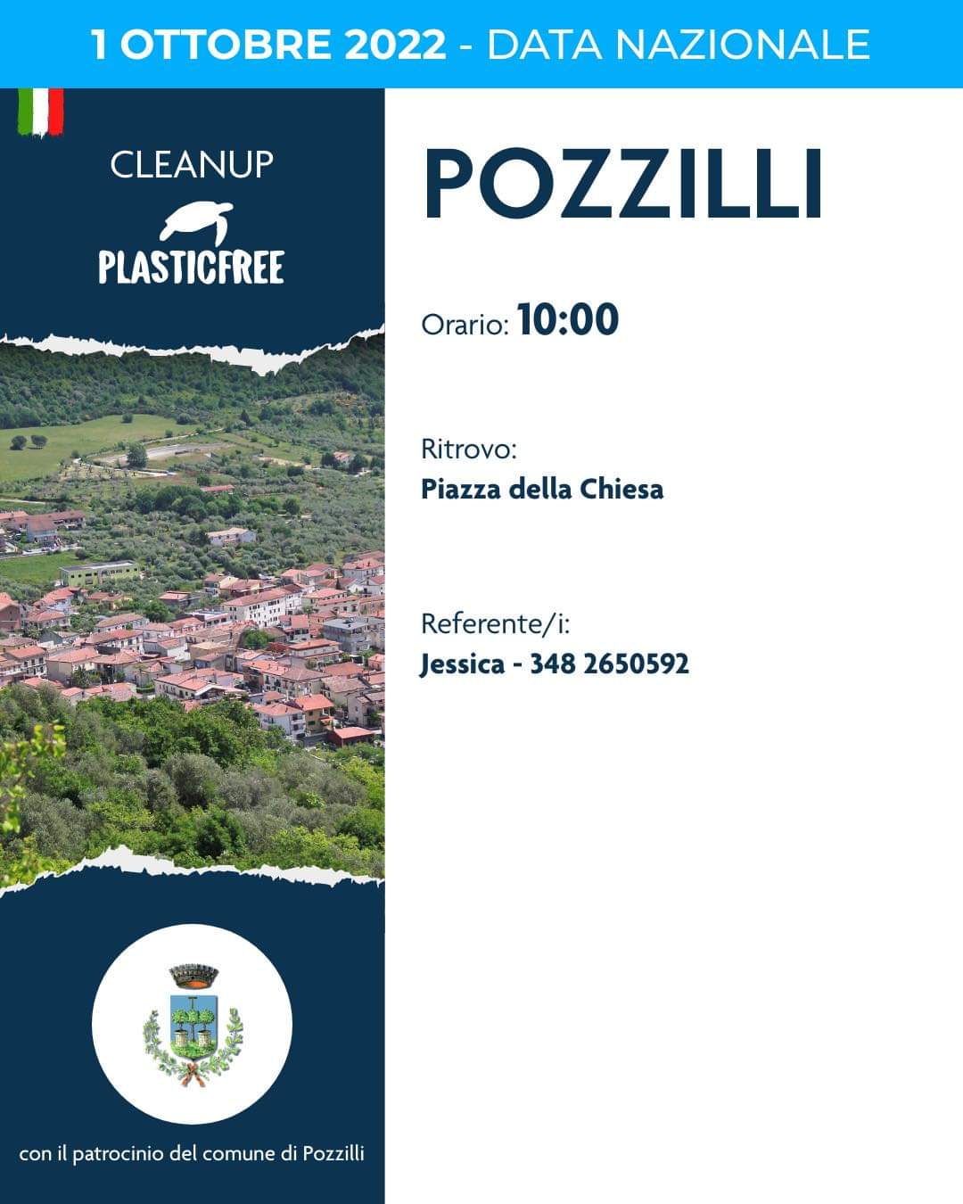 Pozzilli, Venafro e Montaquila l'1 e 2 ottobre sono Tappa Nazionale di Plastic Free