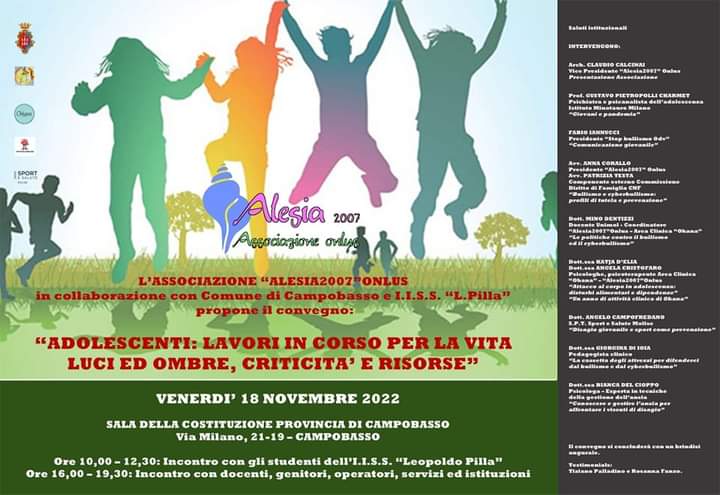 Stop Bullismo Odv scende in campo a Roccaravindola e Campobasso
