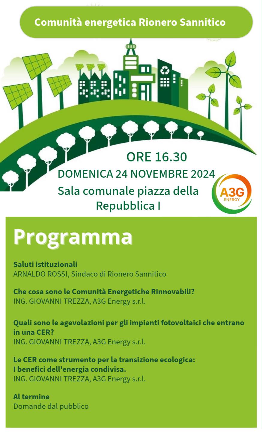 A Rionero Sannitico si presenta la Comunità Energetica