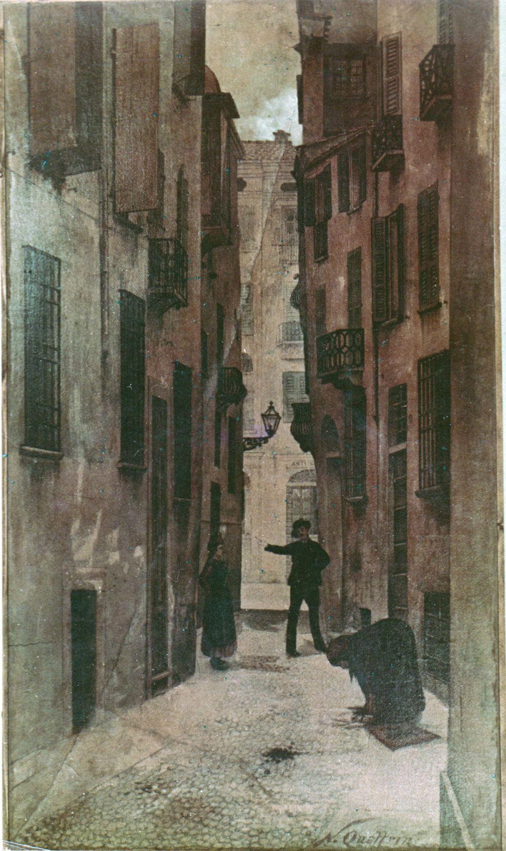 Dipinto di via Scuola Grande (fine 800), proprietà della Comunità Ebraica